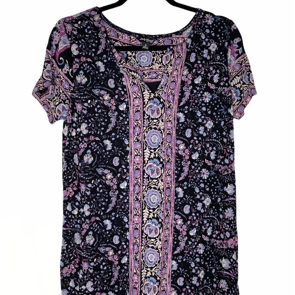 Lucky brand patterned floral shift dress size small boho - Picture 6 of 10